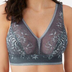 Wacoal 810340 Net Effect Wire Free Bralette Blue Size 36 D/DD